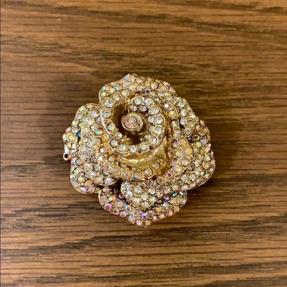 Rose Rhinestone Stretchy Ring 